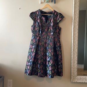 Cute grey cactus dress size 14 ModCloth